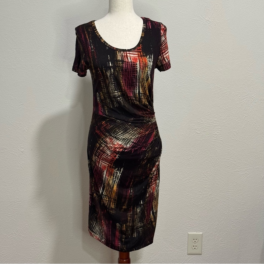 Elegant Karen Kane Multicolor Abstract Print Dress Size M